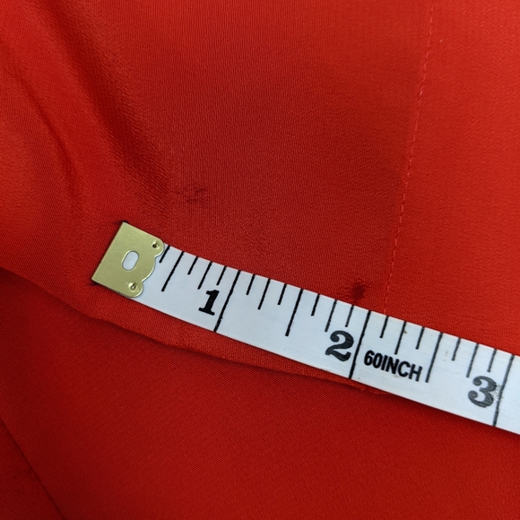 Jones New York vintage red pleated short sleeves blouse - Picture 8 of 9